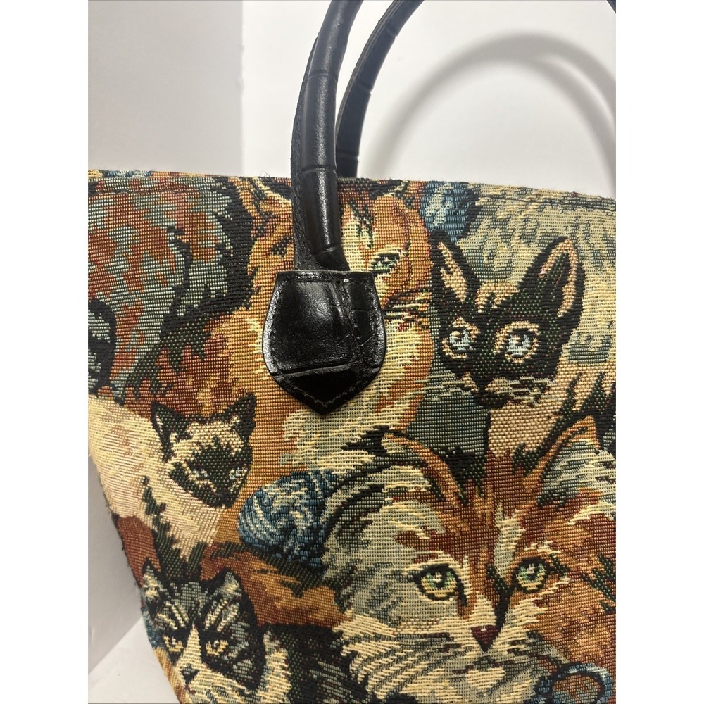 H. Ravi dallas Original Cat Shoulder bag Tapestry Vintage Excellent Condition - Picture 4 of 12